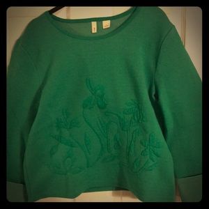 Anthropologie Green Box Sweater